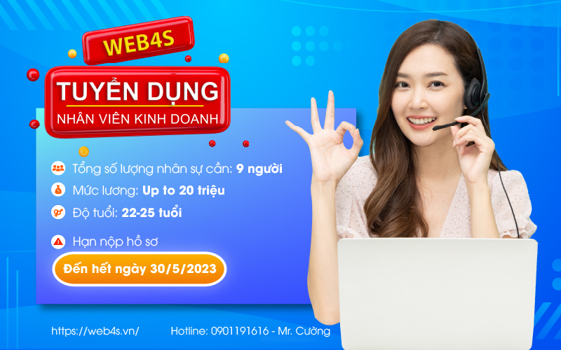 Web4s tuyển dụng nhân viên kinh doanh